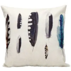 Modern Simple Plant Decorative Pillow Case Chair Waist Square 45x45cm Cotton Linen Pillow Cover Home Textile Living