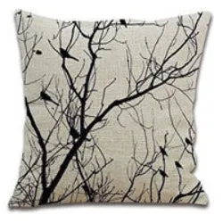 Modern Simple Plant Decorative Pillow Case Chair Waist Square 45x45cm Cotton Linen Pillow Cover Home Textile Living