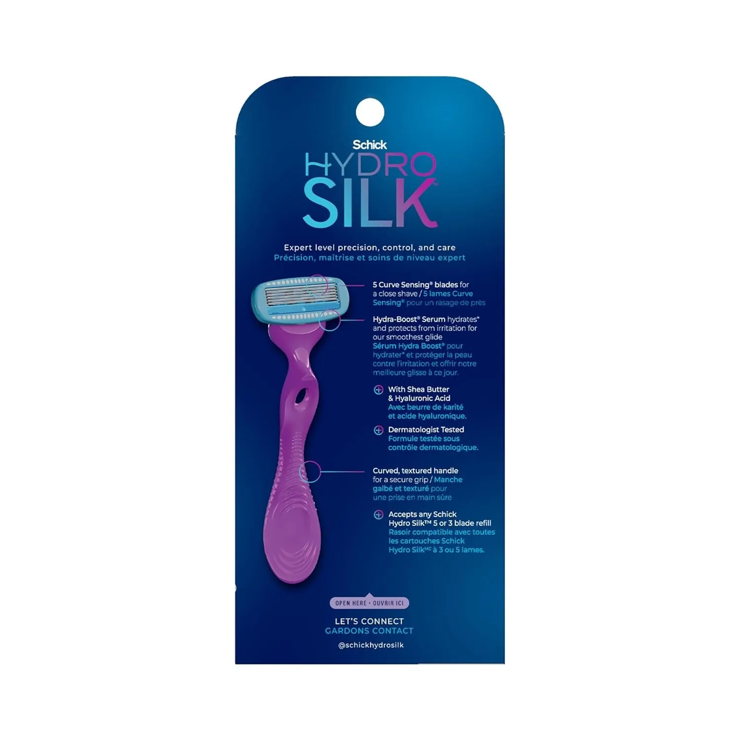 Moisture Women'S Razor | 5-Blade Razor for Women | Moisturizing Razor for Women | 1 Handle & 2 Razor Blade Refills