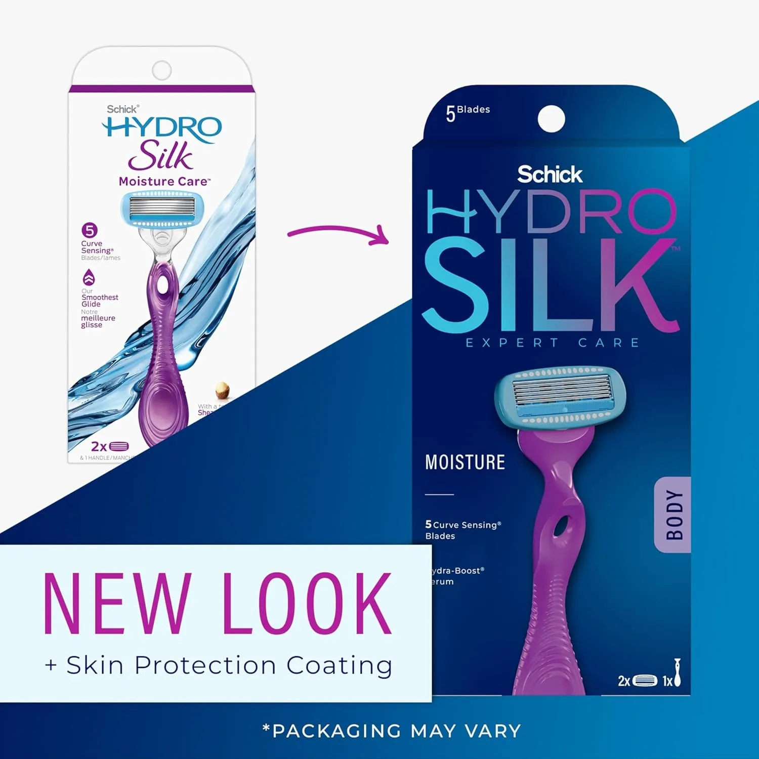 Moisture Women'S Razor | 5-Blade Razor for Women | Moisturizing Razor for Women | 1 Handle & 2 Razor Blade Refills