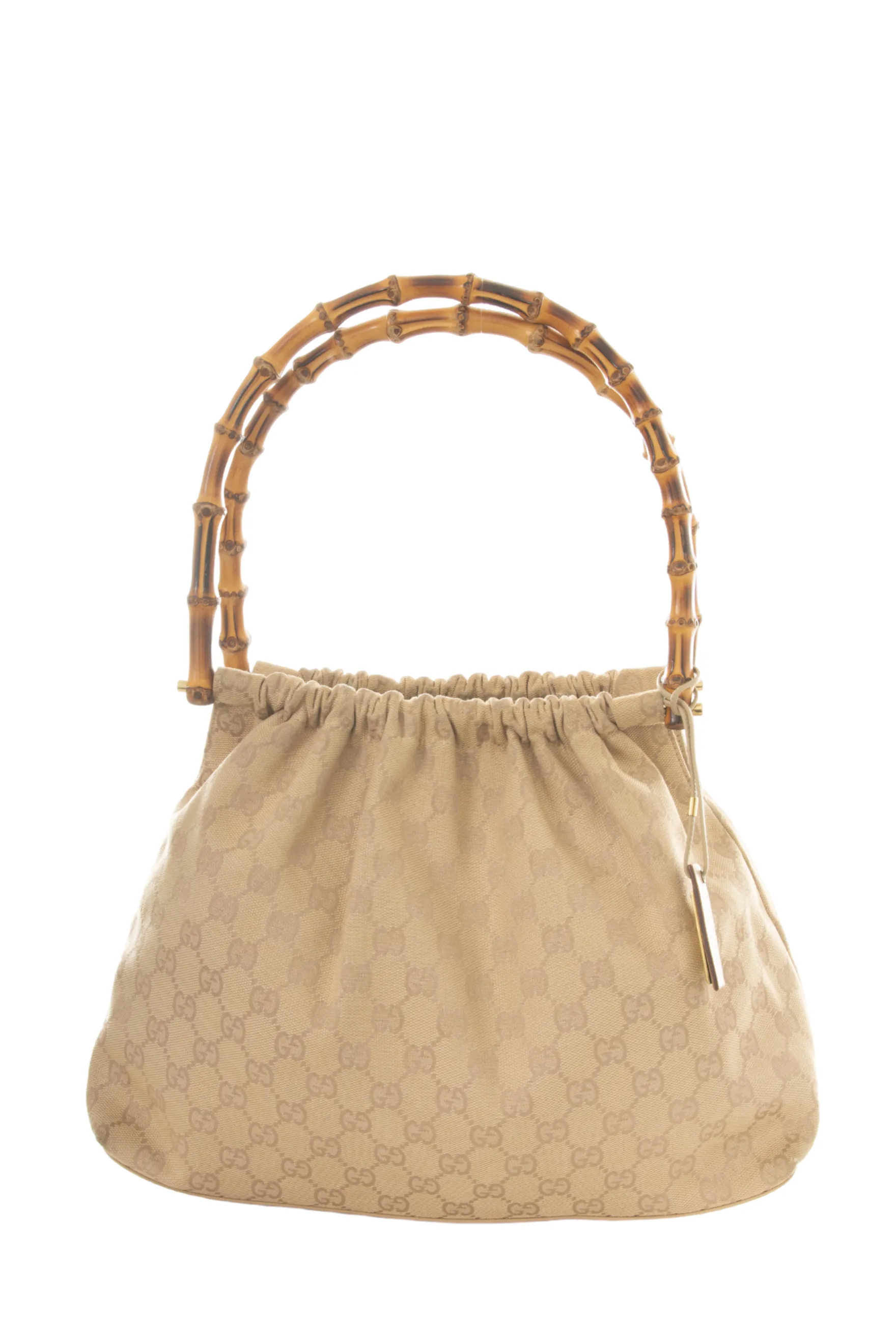 Monogram Bag with Bamboo Handle