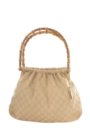 Monogram Bag with Bamboo Handle