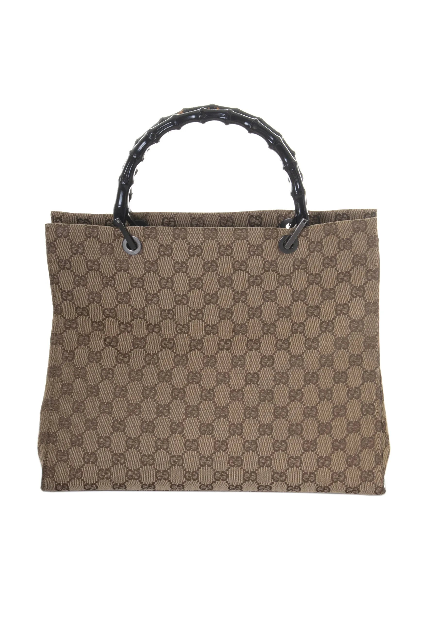 Monogram Bag with Bamboo Handle