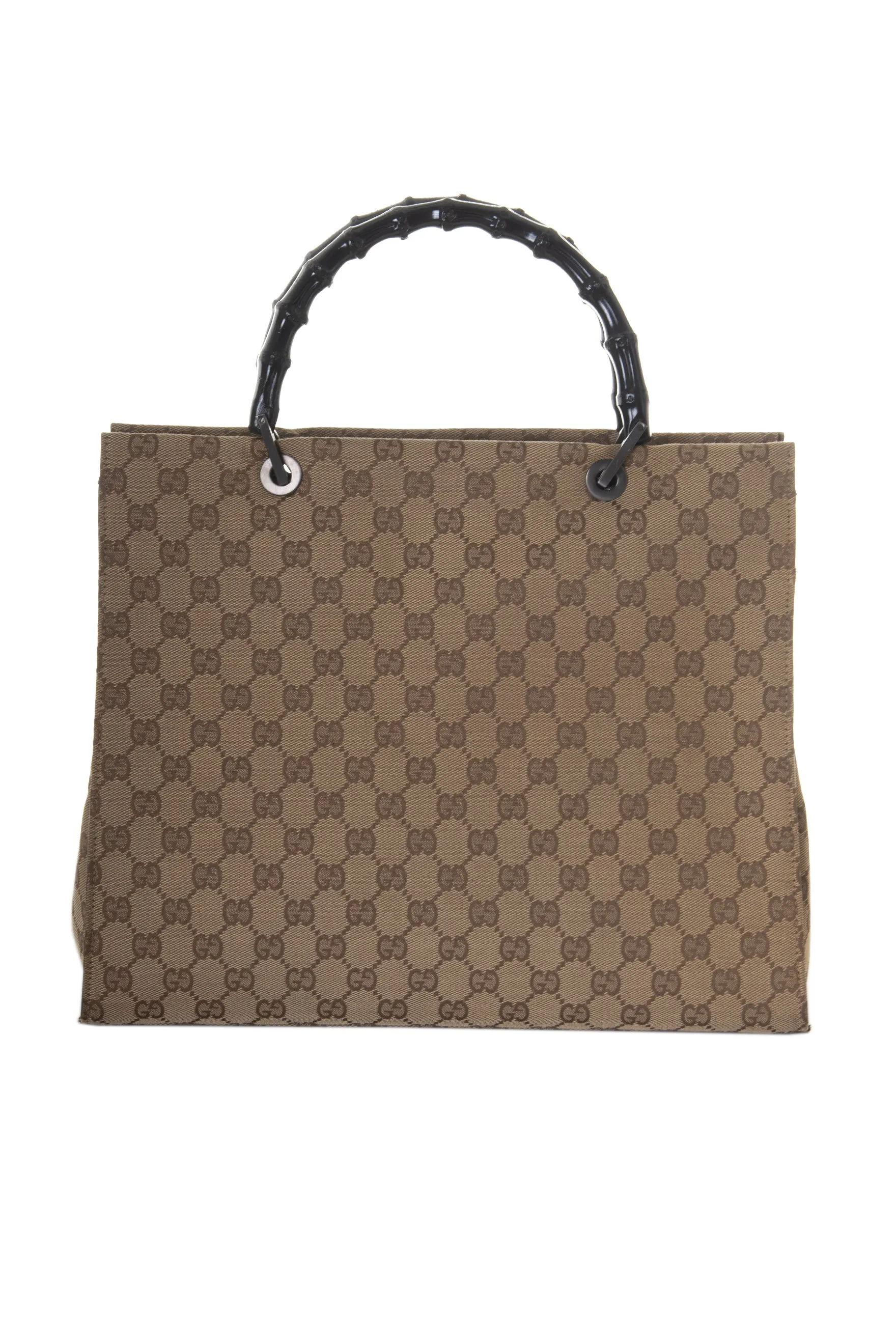 Monogram Bag with Bamboo Handle