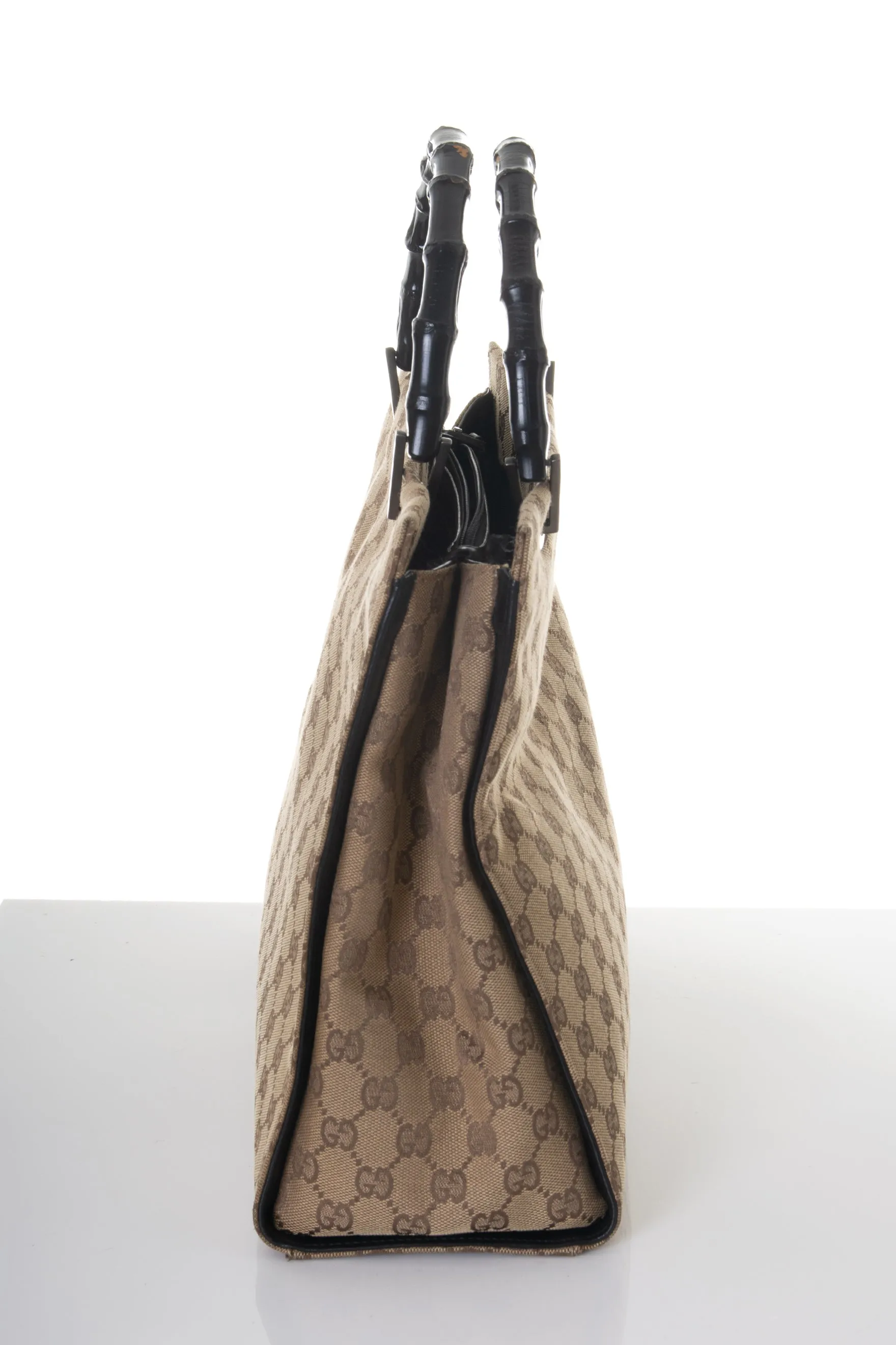 Monogram Bag with Bamboo Handle