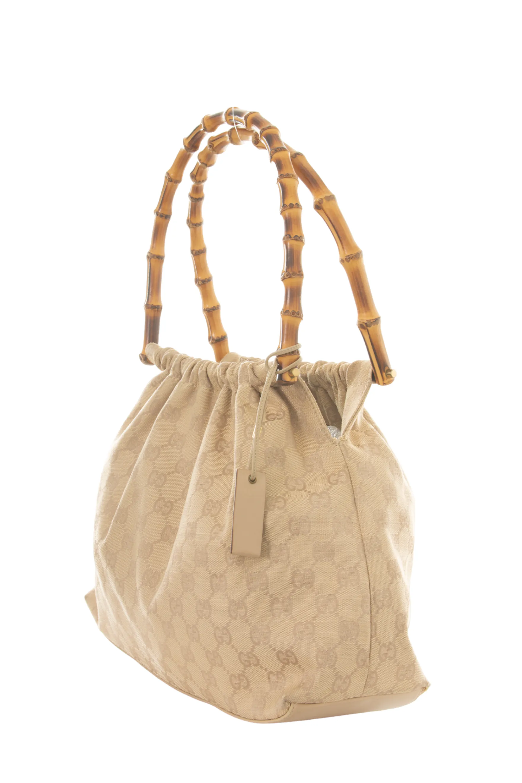 Monogram Bag with Bamboo Handle