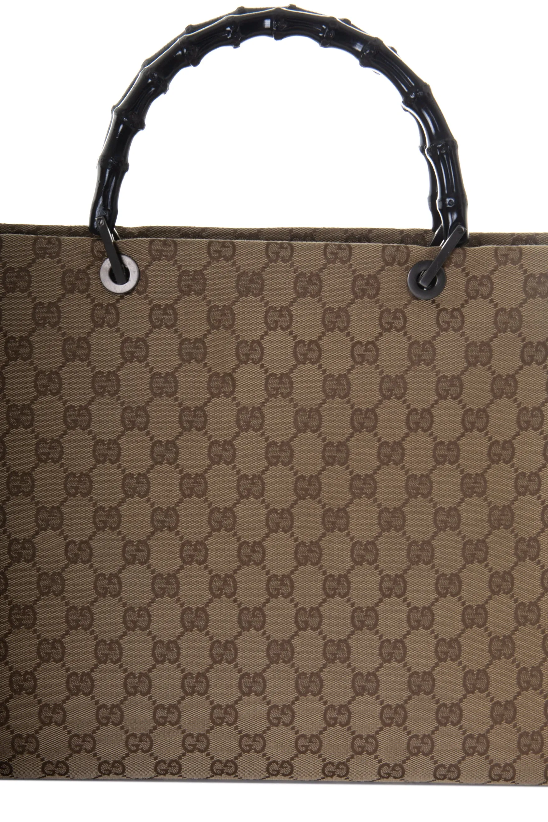 Monogram Bag with Bamboo Handle