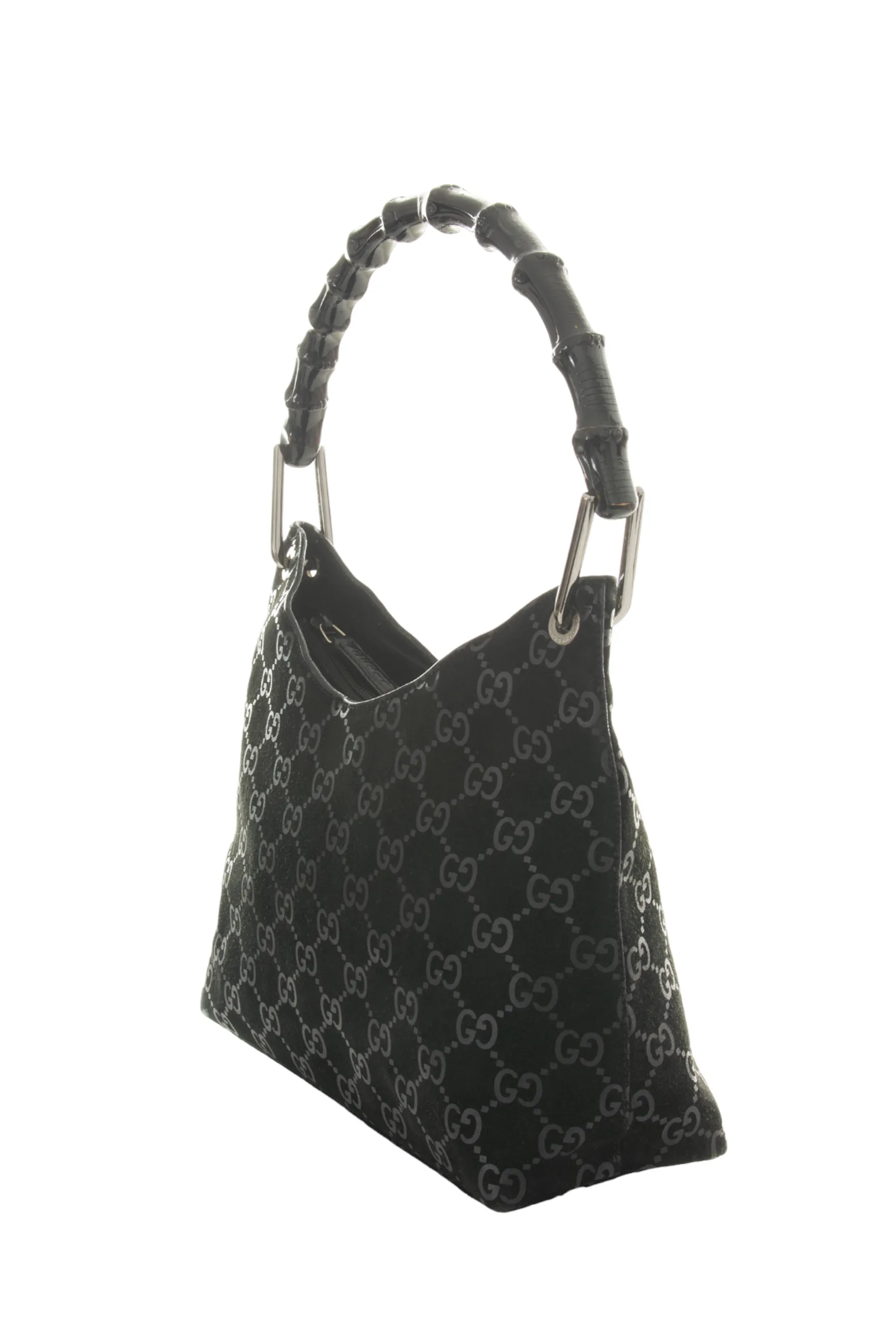 Monogram Bag with Bamboo Handle