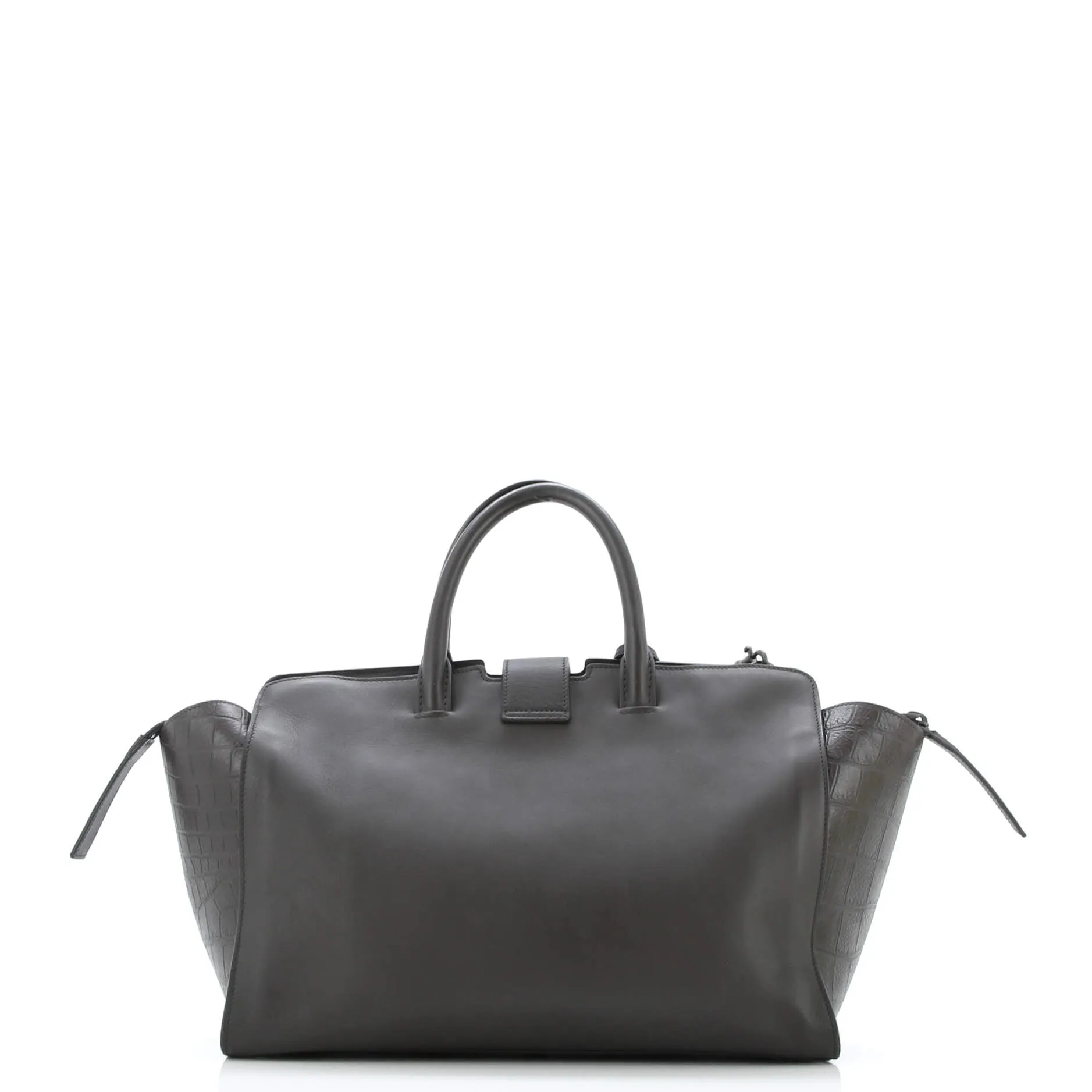 Monogram Cabas Downtown Leather with Crocodile Embossed Leather Small