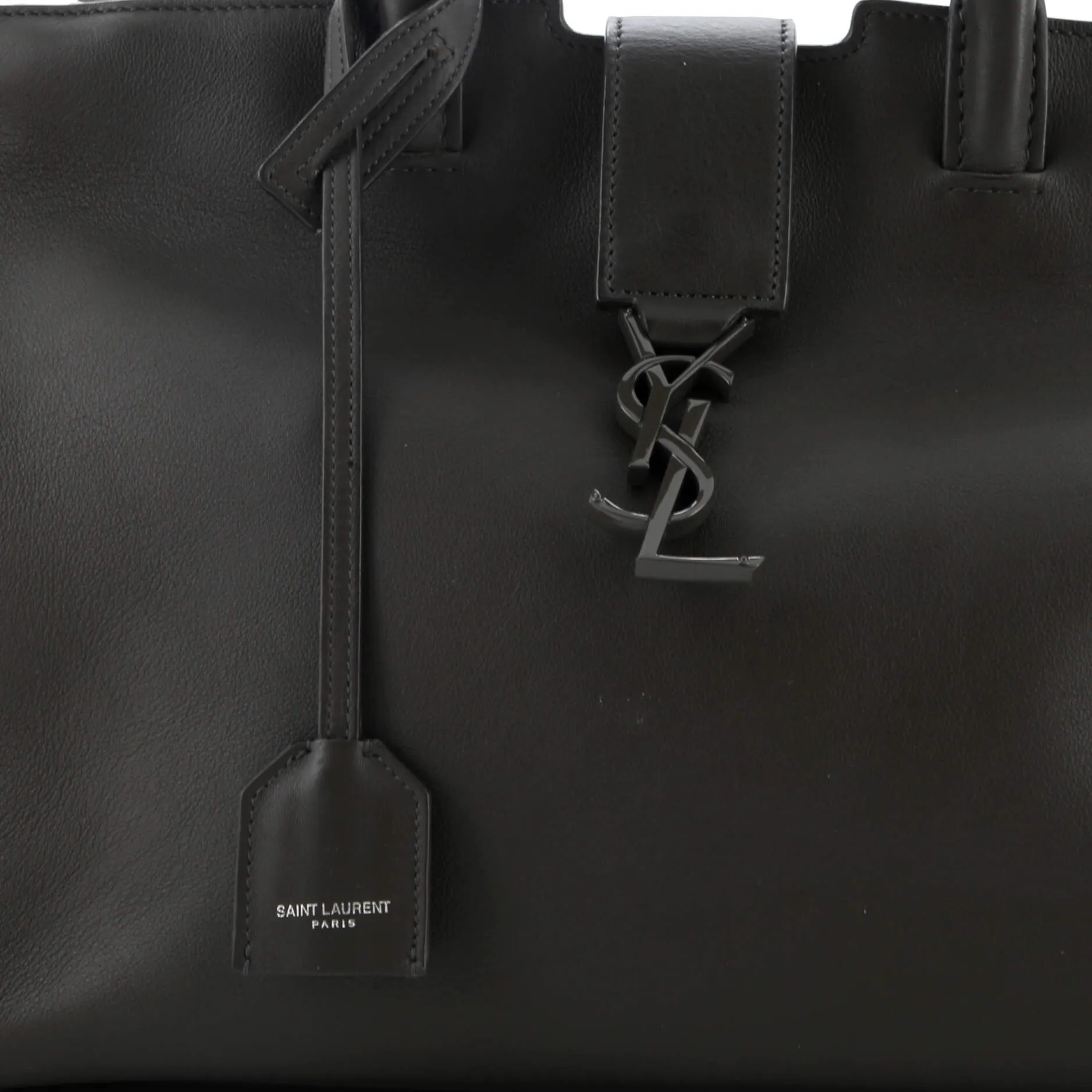 Monogram Cabas Downtown Leather with Crocodile Embossed Leather Small