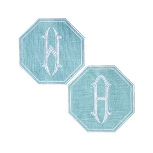 Monogram Coaster by La Gallina Matta, Italy - Octagon