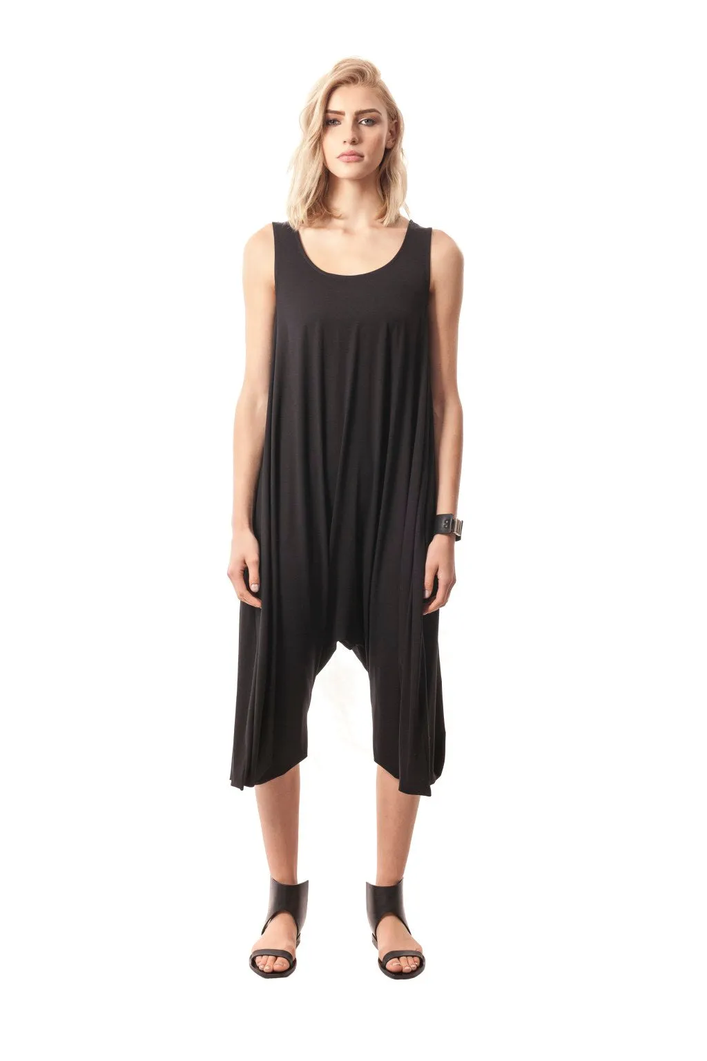 Monreale Draped Bamboo Jersey Jumpsuit