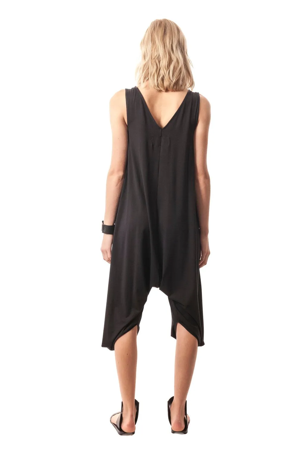Monreale Draped Bamboo Jersey Jumpsuit