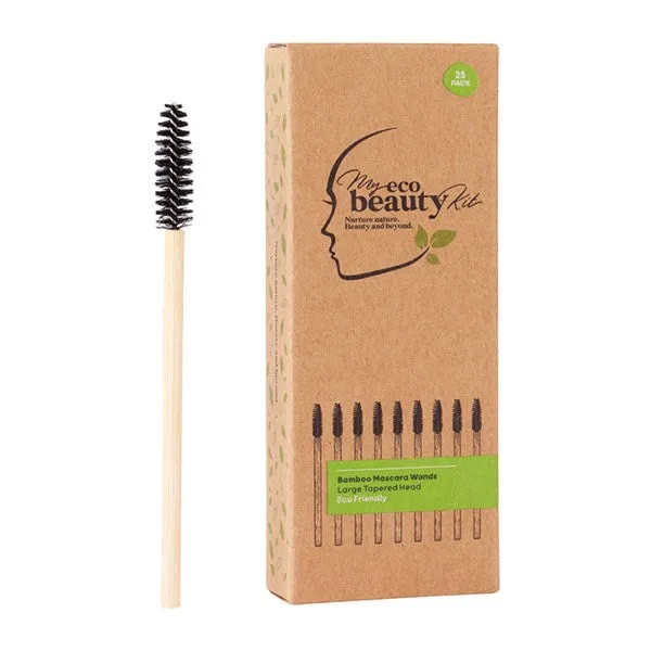MY ECO BEAUTY KIT - BAMBOO Mascara Wands - Tapered head 25pk