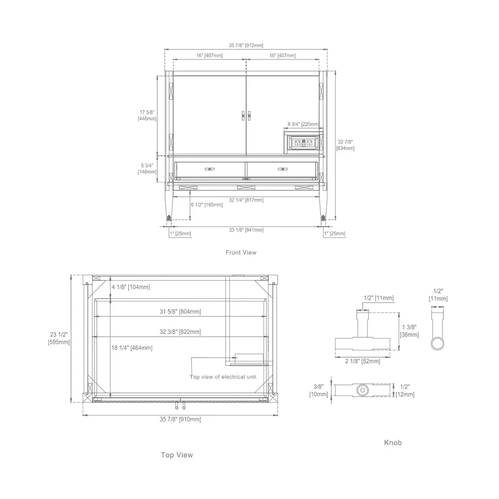 Myrrin 2 Doors And 1 Drawer Bathroom Vanity with White Zeus Quartz Top and Undermount Sink - Free Standing - 36" Wood/Carbon Oak
