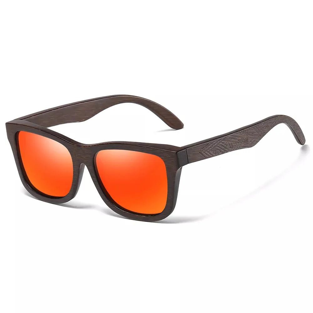Natural Bamboo Wooden Sunglasses Handmade Polarized Sunglasses Mirror Coated Lenses  Eco-Friendly Eyewear