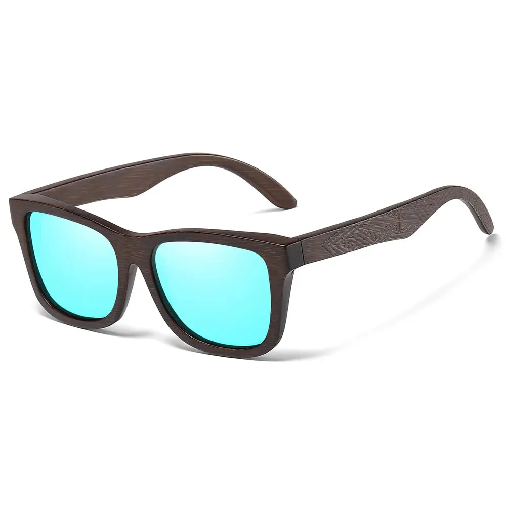 Natural Bamboo Wooden Sunglasses Handmade Polarized Sunglasses Mirror Coated Lenses  Eco-Friendly Eyewear