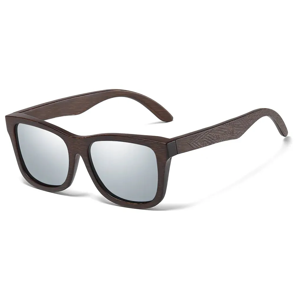 Natural Bamboo Wooden Sunglasses Handmade Polarized Sunglasses Mirror Coated Lenses  Eco-Friendly Eyewear