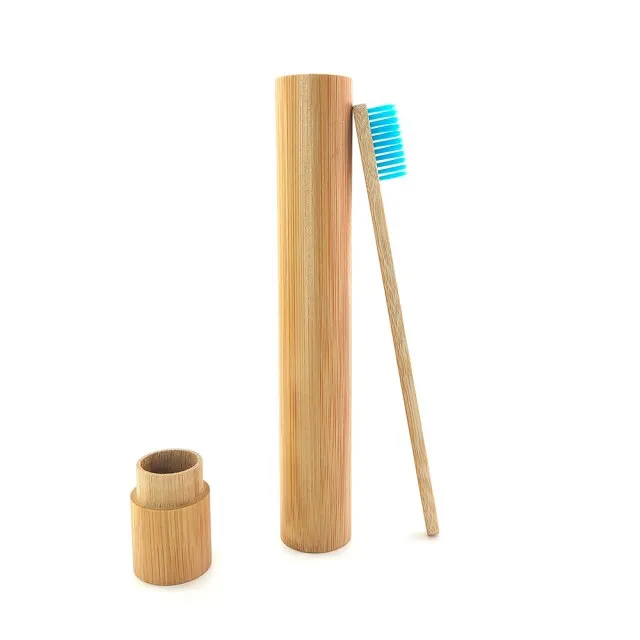Natural Bamboo Wooden Toothbrush With Holder