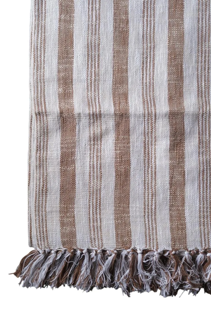 Natural Dye Handloom Cotton Bed Cover/blanket (110x98 inch)