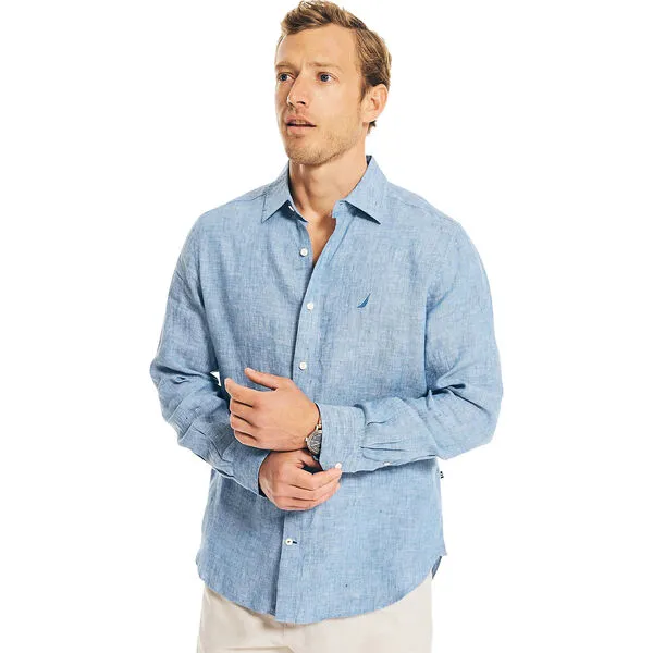 Nautica Classic Fit Bridgetown Linen Shirt - 3 Colours