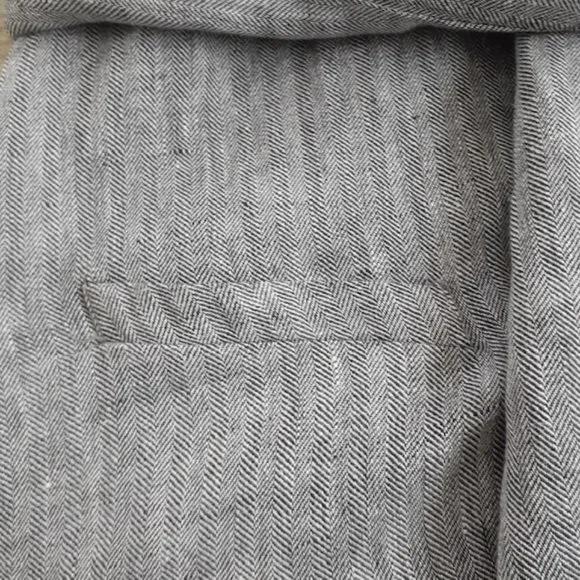 New Coldwater Creek Herringbone Waterfall Linen Jacket - Petite Medium PM