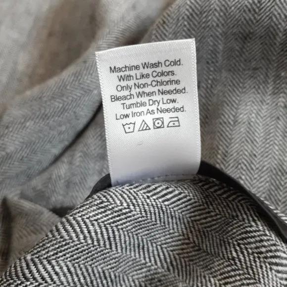 New Coldwater Creek Herringbone Waterfall Linen Jacket - Petite Medium PM