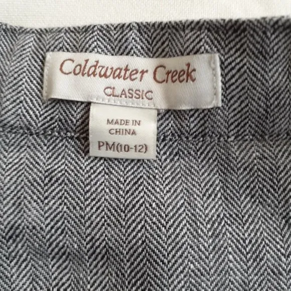 New Coldwater Creek Herringbone Waterfall Linen Jacket - Petite Medium PM