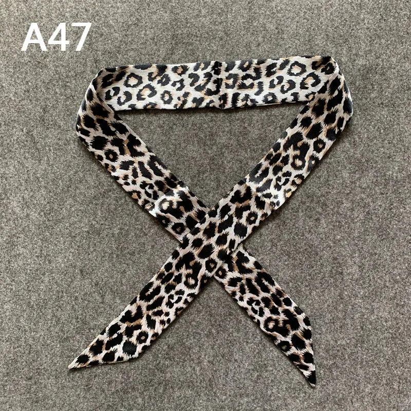 New Silk Small Women Fashion Scarf Hair Bags Handle Decoration Tie Multifunction Hand Ribbon Scarf