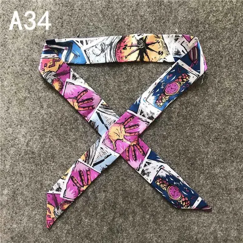 New Silk Small Women Fashion Scarf Hair Bags Handle Decoration Tie Multifunction Hand Ribbon Scarf