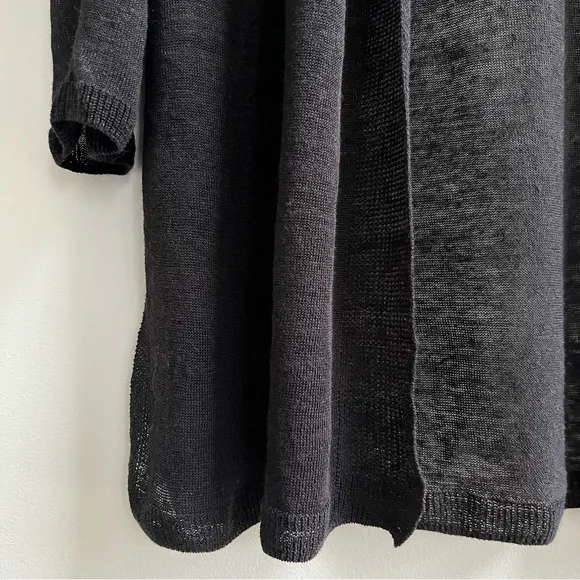 [nic   zoe] linen blend lightweight long back of the chair cardigan black M