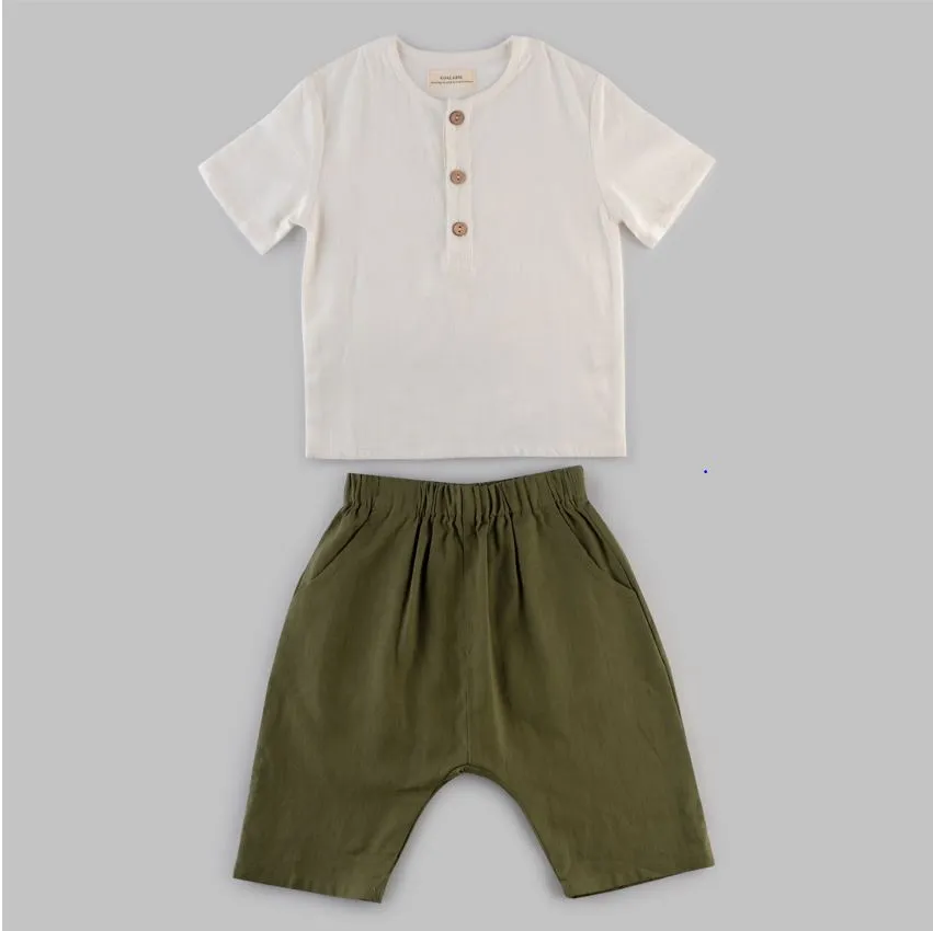 Noah Linen Set - White   Forest