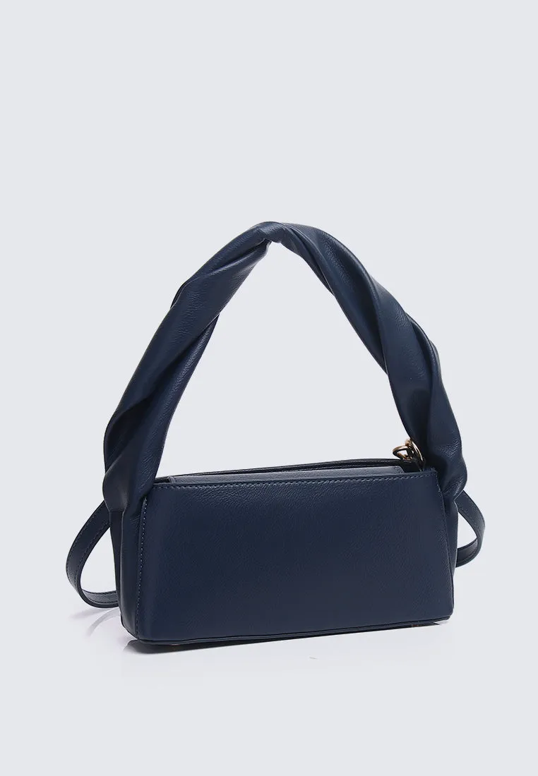 Nuri Twist Top Handle Handbag (Midnight Blue)
