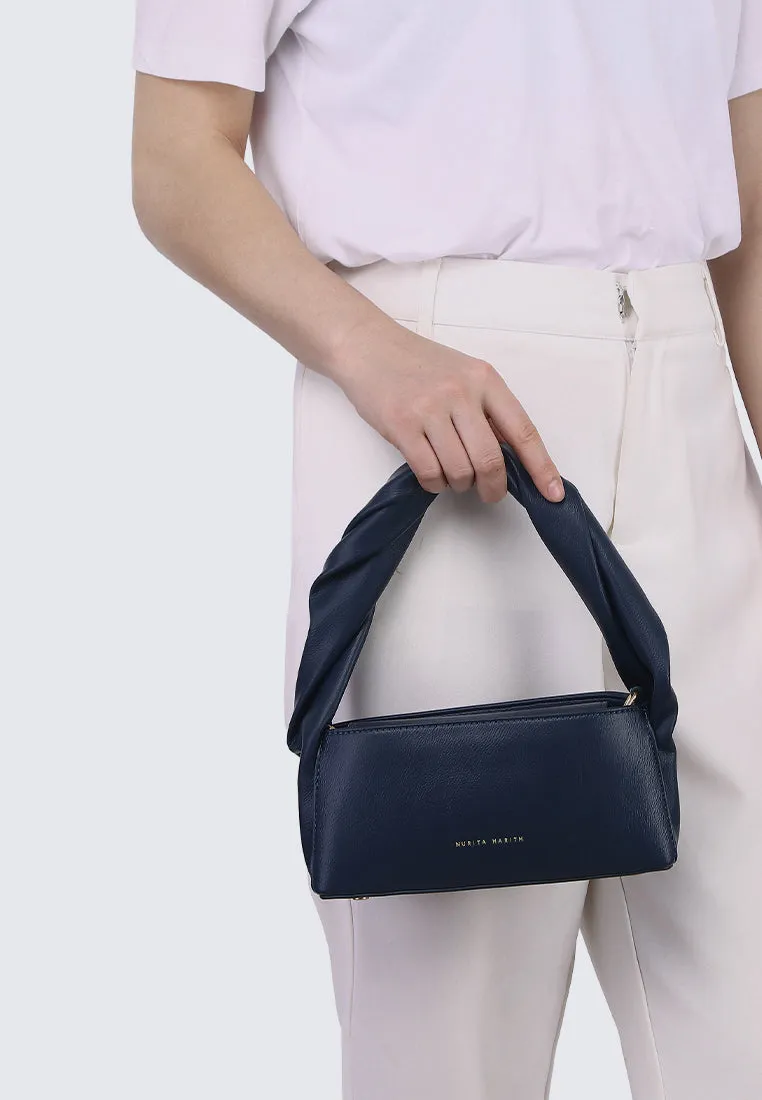 Nuri Twist Top Handle Handbag (Midnight Blue)