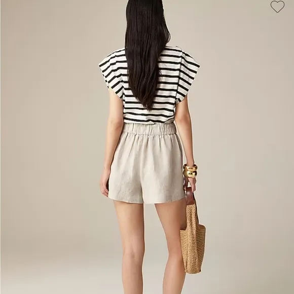 NWOT j crew flax Tropez short in linen