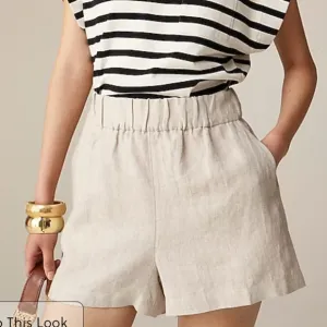 NWOT j crew flax Tropez short in linen