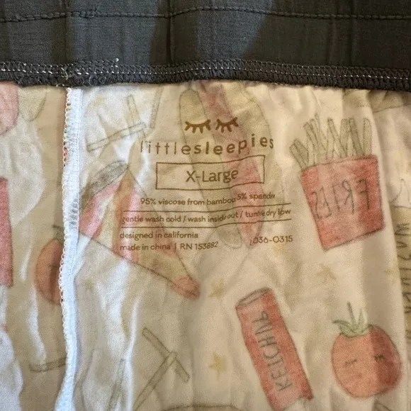 NWOT Little Sleepies Fast Foodie Pajama Bottoms, Women’s XL