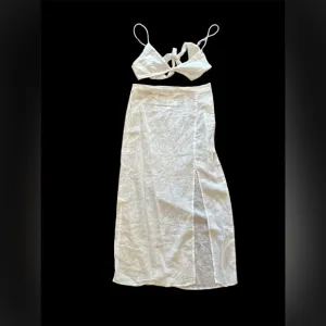 NWT Free people skirt set size small cotton linen