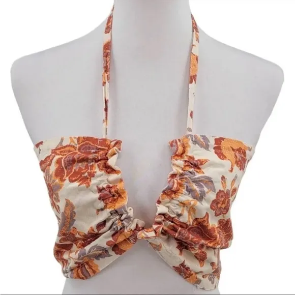 NWT Free People Summer Of Love Bandeau Bralette In Natural