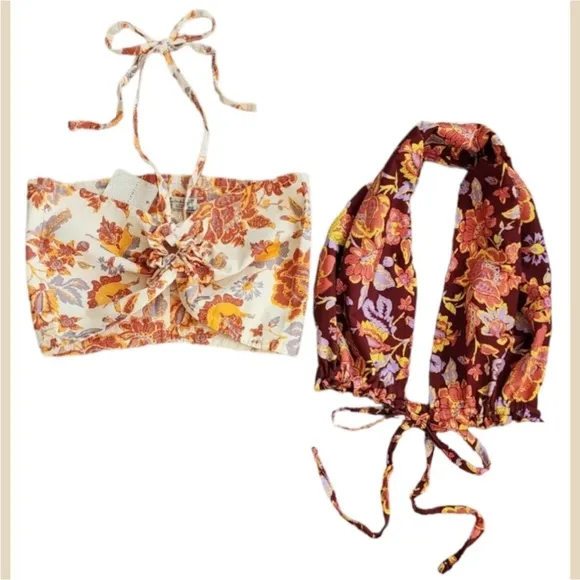 NWT Free People Summer Of Love Bandeau Bralette In Natural
