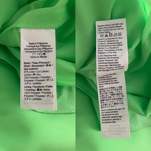 NWT J. Crew Puff Sleeve V-neck Midi Dress in Stretch Linen Blend