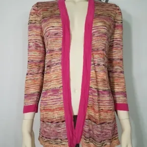 NWT pink purple heathered linen cardigan size XS