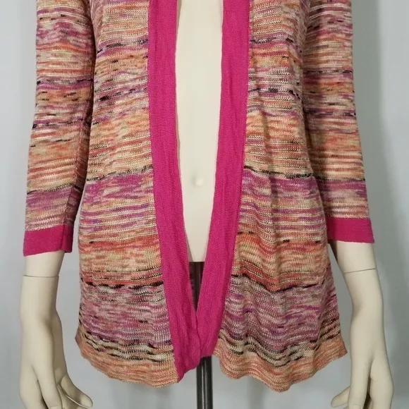 NWT pink purple heathered linen cardigan size XS