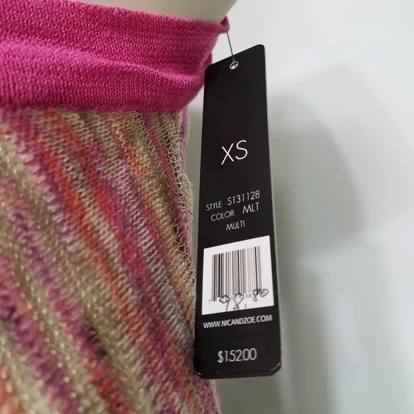 NWT pink purple heathered linen cardigan size XS