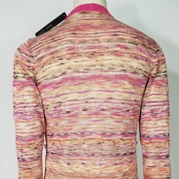 NWT pink purple heathered linen cardigan size XS
