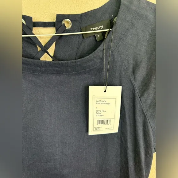NWT Theory Raglan Lace Back Caliver Dress size 6