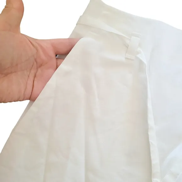 NWT Theory White Linen A-Line Tie Skirt