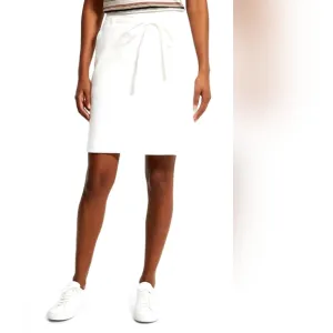 NWT Theory White Linen A-Line Tie Skirt