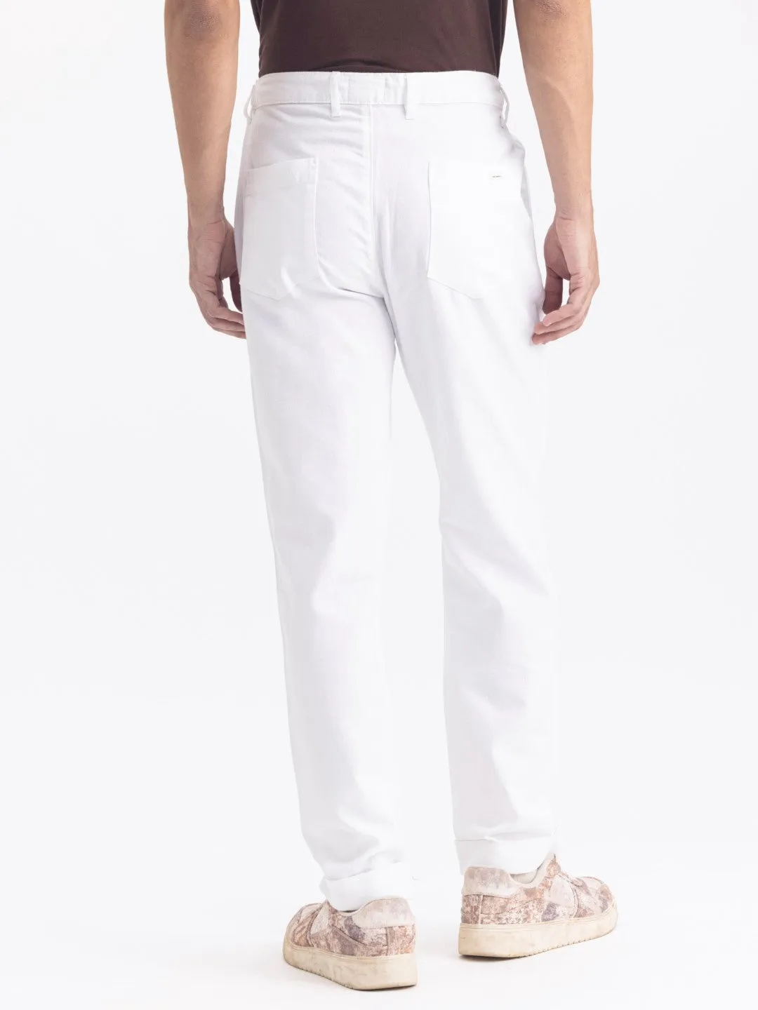 Off White Plain Loose Pants