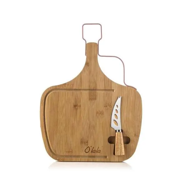 O'lala 28cm Bamboo Cheese Board & Knife SK-9435